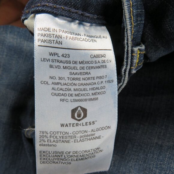 Levis Blue Jeans Womens Size 14 Signature Mid Rise Skinny Dark Wash Denim - Picture 7 of 12